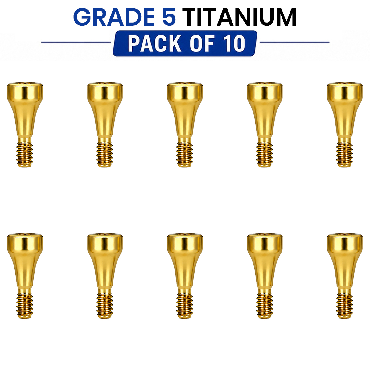 Dentaltech Healing Abutments Mini - Osstem Mini Implant Compatible (Pack of 10)