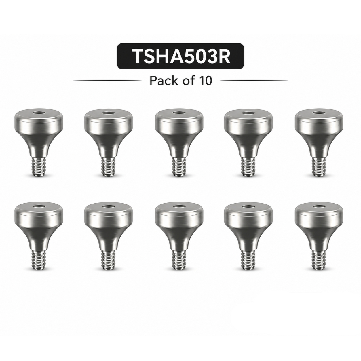Dentaltech Healing Abutments Regular ∅ 5.0mm X 3.0mm - Osstem | Dentium | DIO | Cowellmedi | Neobiotech | Dentis Compatible (TSHA 503R) (Pack of 10)