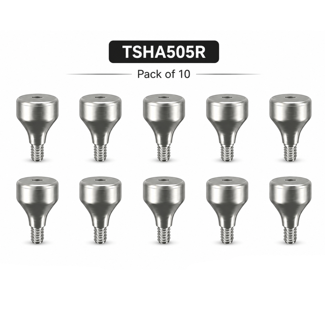 Dentaltech Healing Abutments Regular ∅ 5.0mm X 5.0mm - Osstem | Dentium | DIO | Cowellmedi | Neobiotech | Dentis Compatible (TSHA 505R) (Pack of 10)
