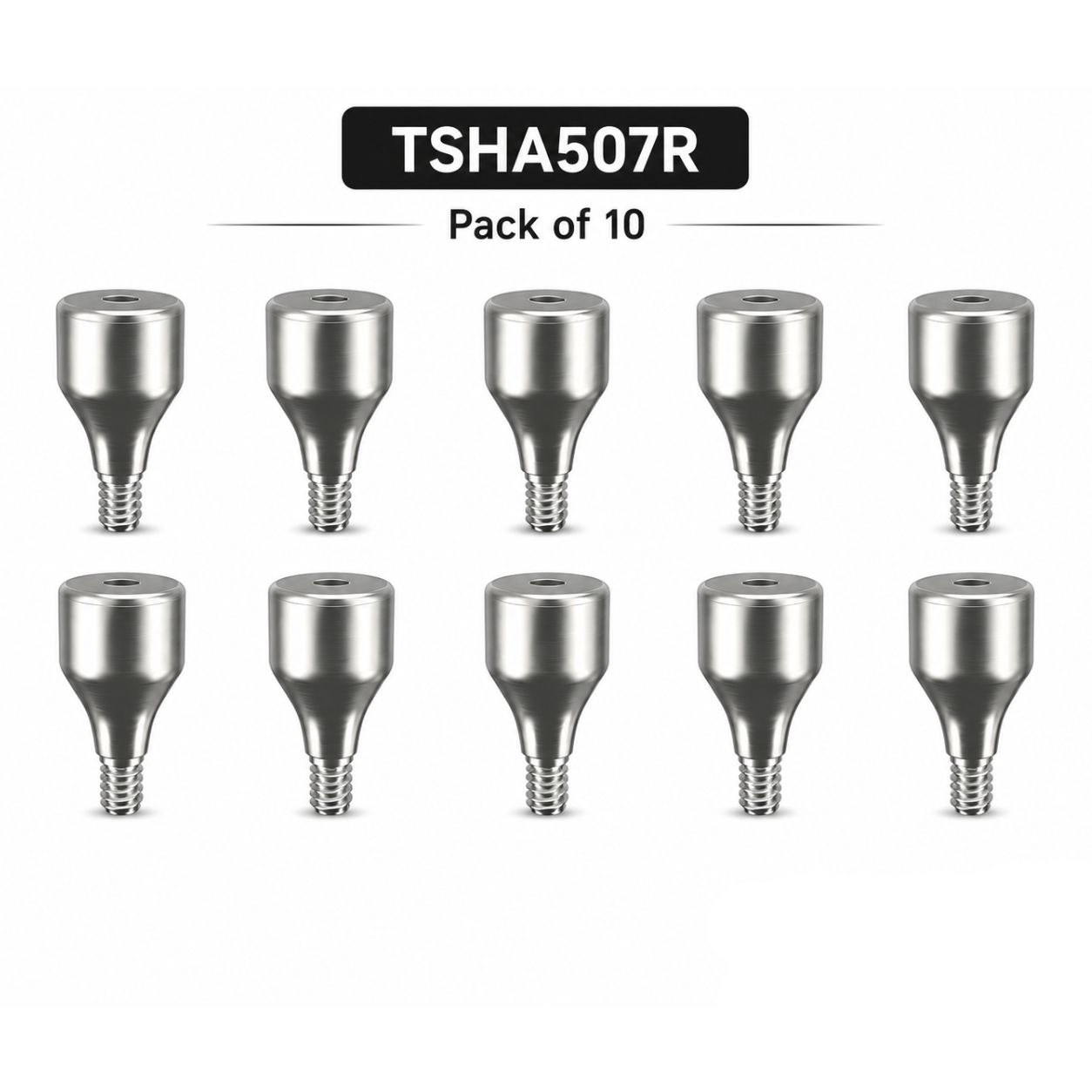 Dentaltech Healing Abutments Regular ∅ 5.0mm X 7.0mm - Osstem | Dentium | DIO | Cowellmedi | Neobiotech | Dentis Compatible (TSHA 507R) (Pack of 10)