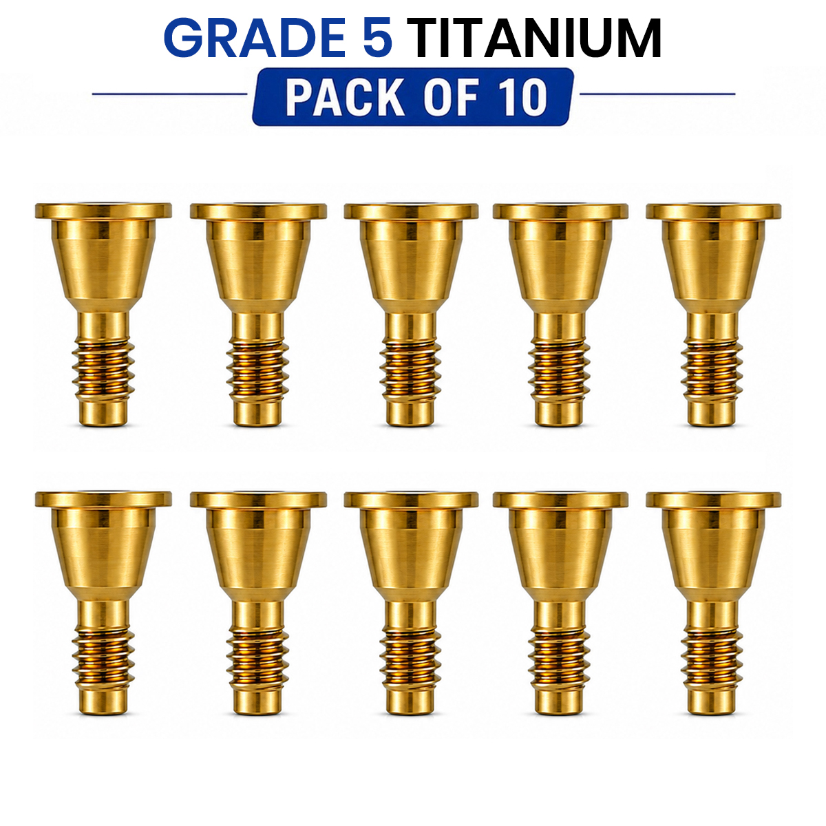 Dentaltech Implant Cover Screw RP - Nobel Biocare RP Implant Compatible (Pack of 10)