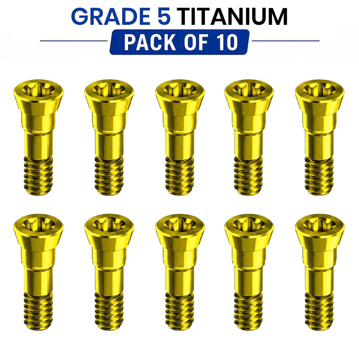Dentaltech Implant Cover Screw - Straumann NC Implant Compatible (Pack of 10)