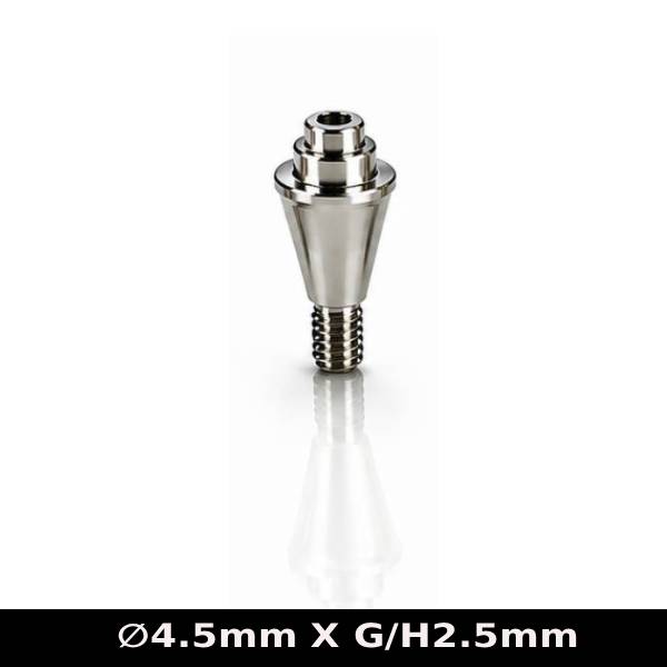 Dentaltech Multi Unit Straight Abutment ∅4.5mm X G/H2.5mm - Nobel Biocare RP Implant Compatible