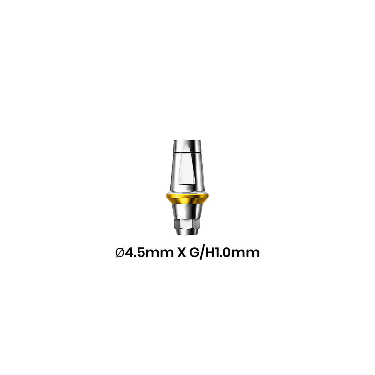 Dentaltech Straight Abutment ∅4.5mm X G/H1.0mm - Dentium Superline / Dio/ Megagen / Dentis/ CoWellMedi Implant Compatible