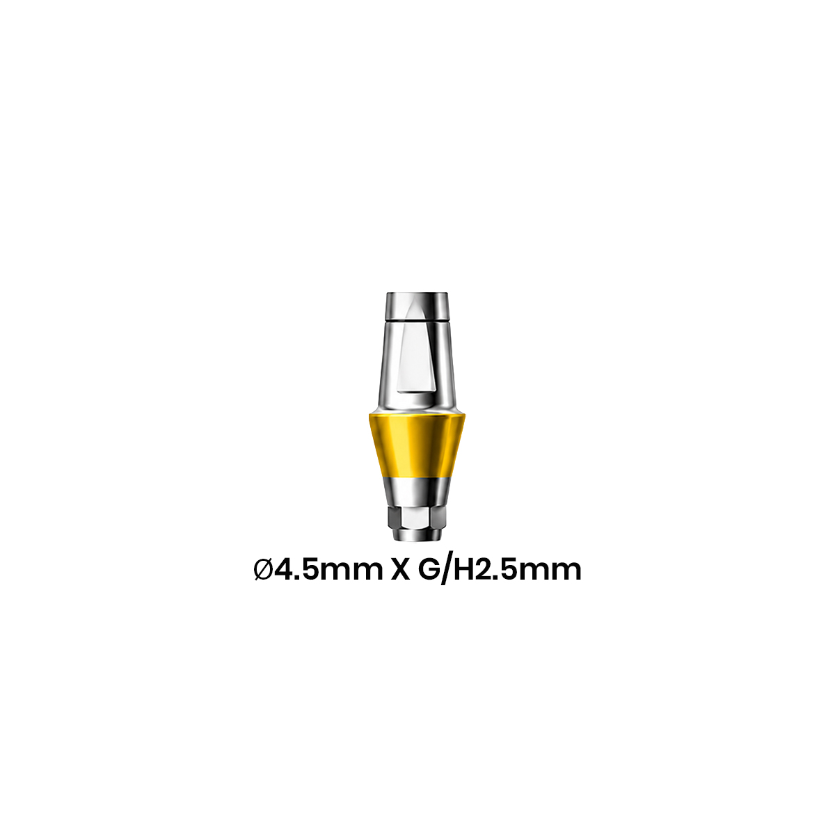 Dentaltech Straight Abutment ∅4.5mm X G/H2.5mm - Dentium Superline / Dio/ Megagen / Dentis/ CoWellMedi Implant Compatible