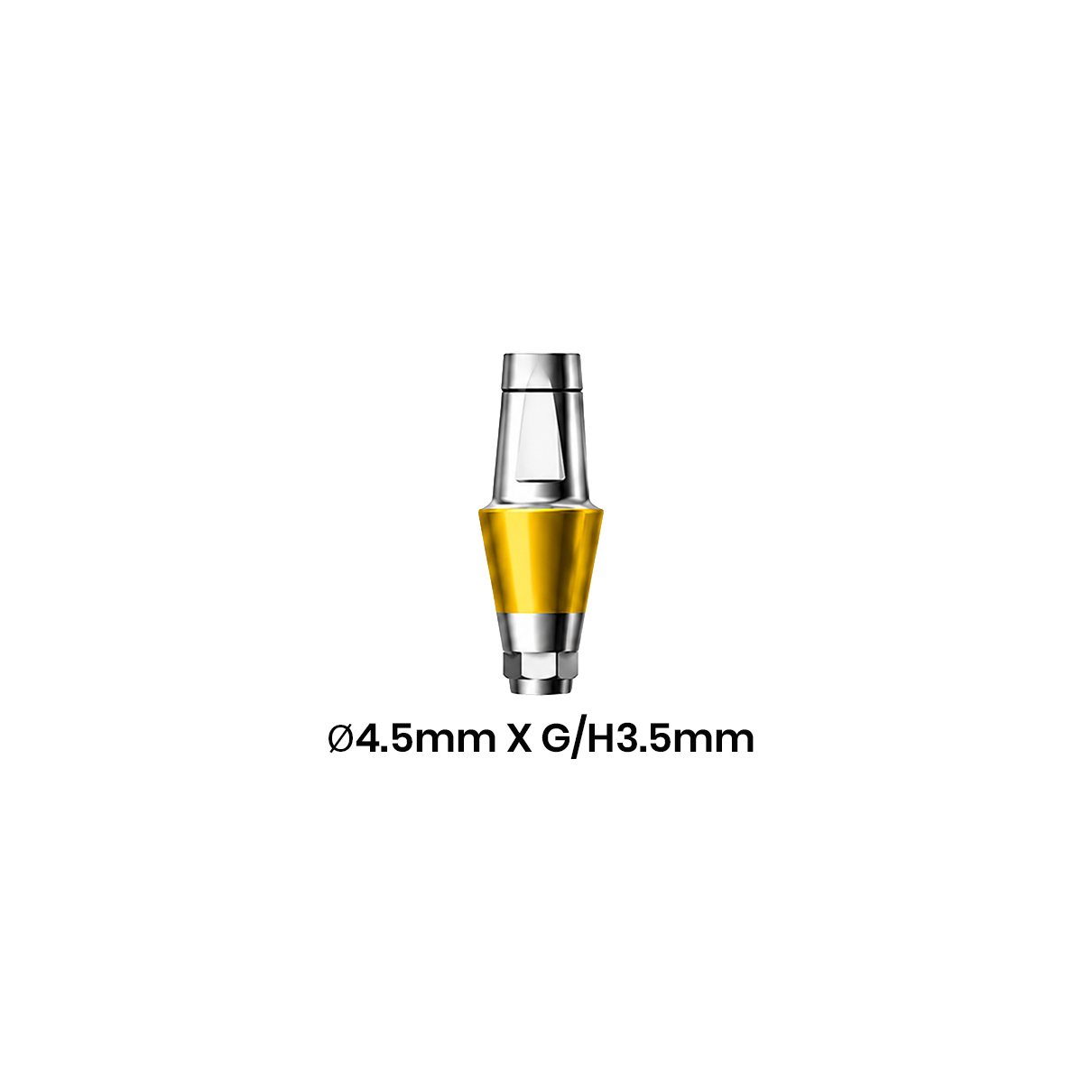 Dentaltech Straight Abutment ∅4.5mm X G/H3.5mm - Dentium Superline / Dio/ Megagen / Dentis/ CoWellMedi Implant Compatible