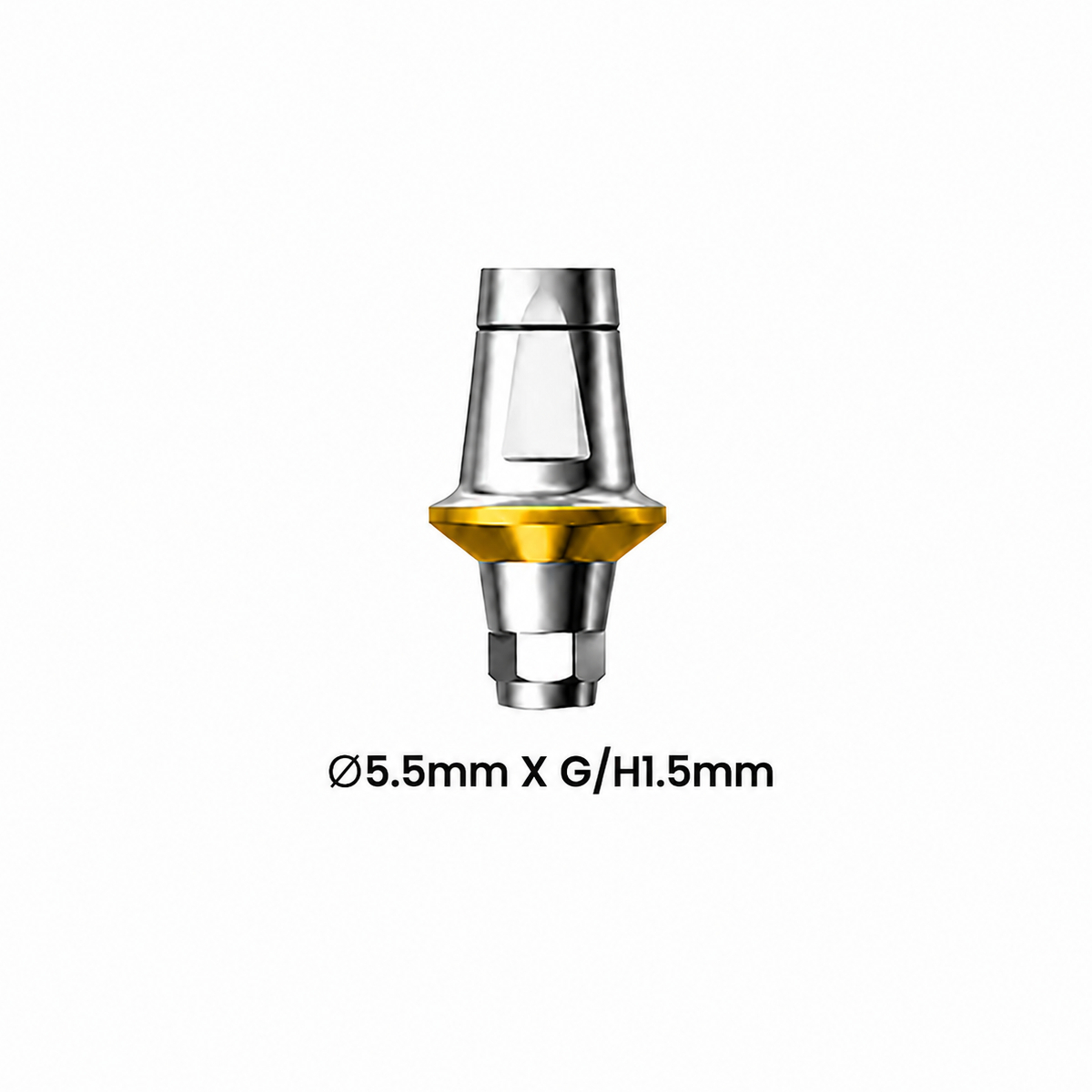 Dentaltech Straight Abutment ∅5.5mm X G/H1.5mm - Dentium Superline / Dio/ Megagen / Dentis/ CoWellMedi Implant Compatible