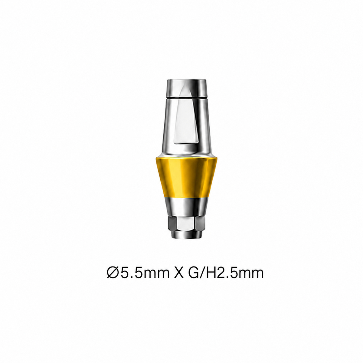 Dentaltech Straight Abutment ∅5.5mm X G/H2.5mm - Dentium Superline / Dio/ Megagen / Dentis/ CoWellMedi Implant Compatible