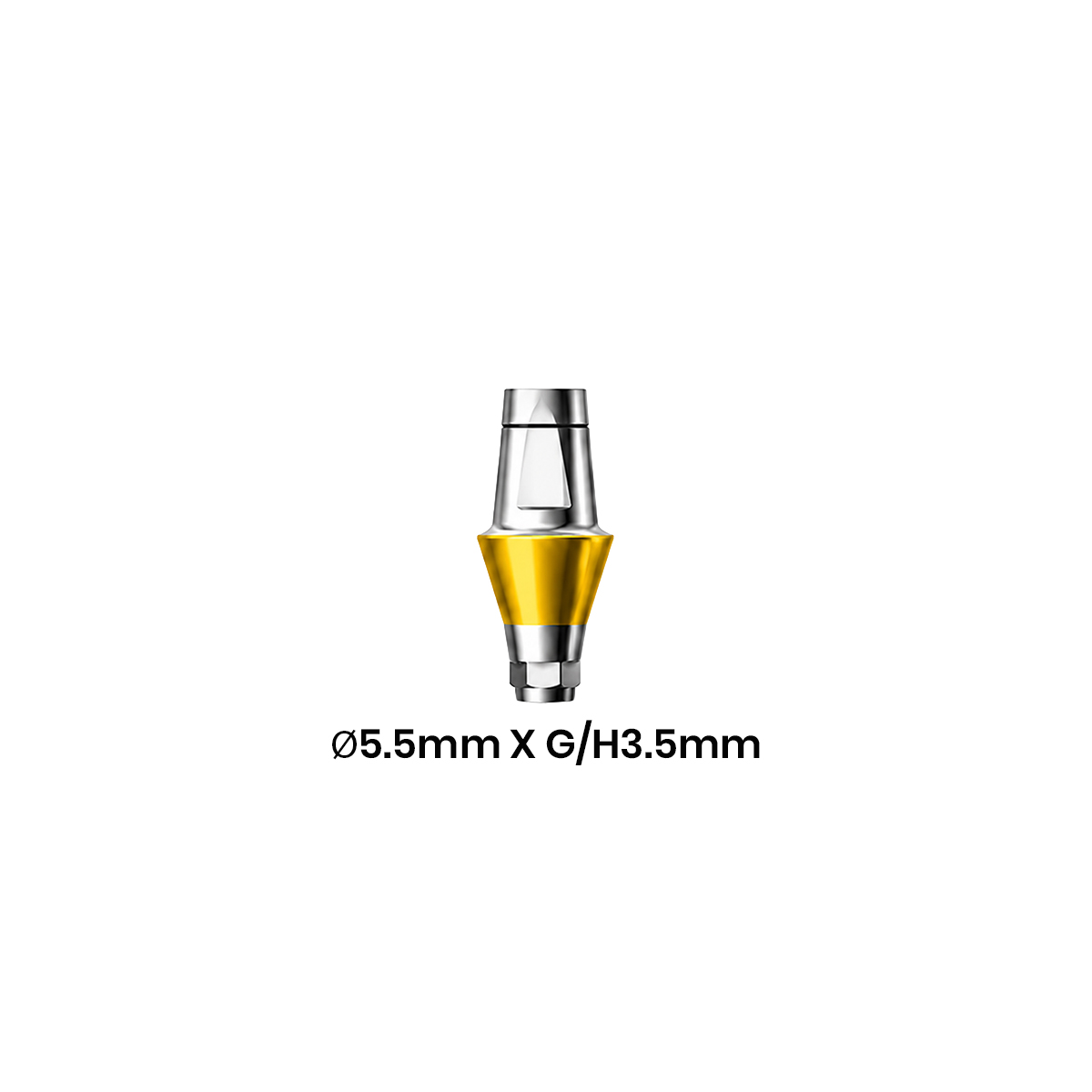 Dentaltech Straight Abutment ∅5.5mm X G/H3.5mm - Dentium Superline / Dio/ Megagen / Dentis/ CoWellMedi Implant Compatible
