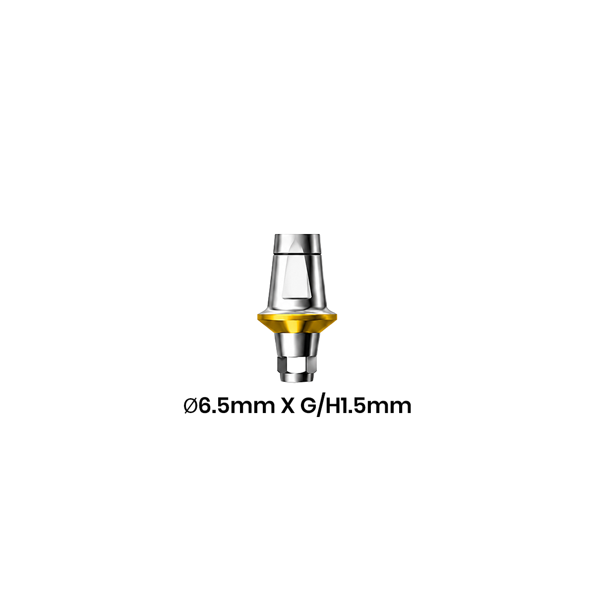 Dentaltech Straight Abutment ∅6.5mm X G/H1.5mm - Dentium Superline / Dio/ Megagen / Dentis/ CoWellMedi Implant Compatible
