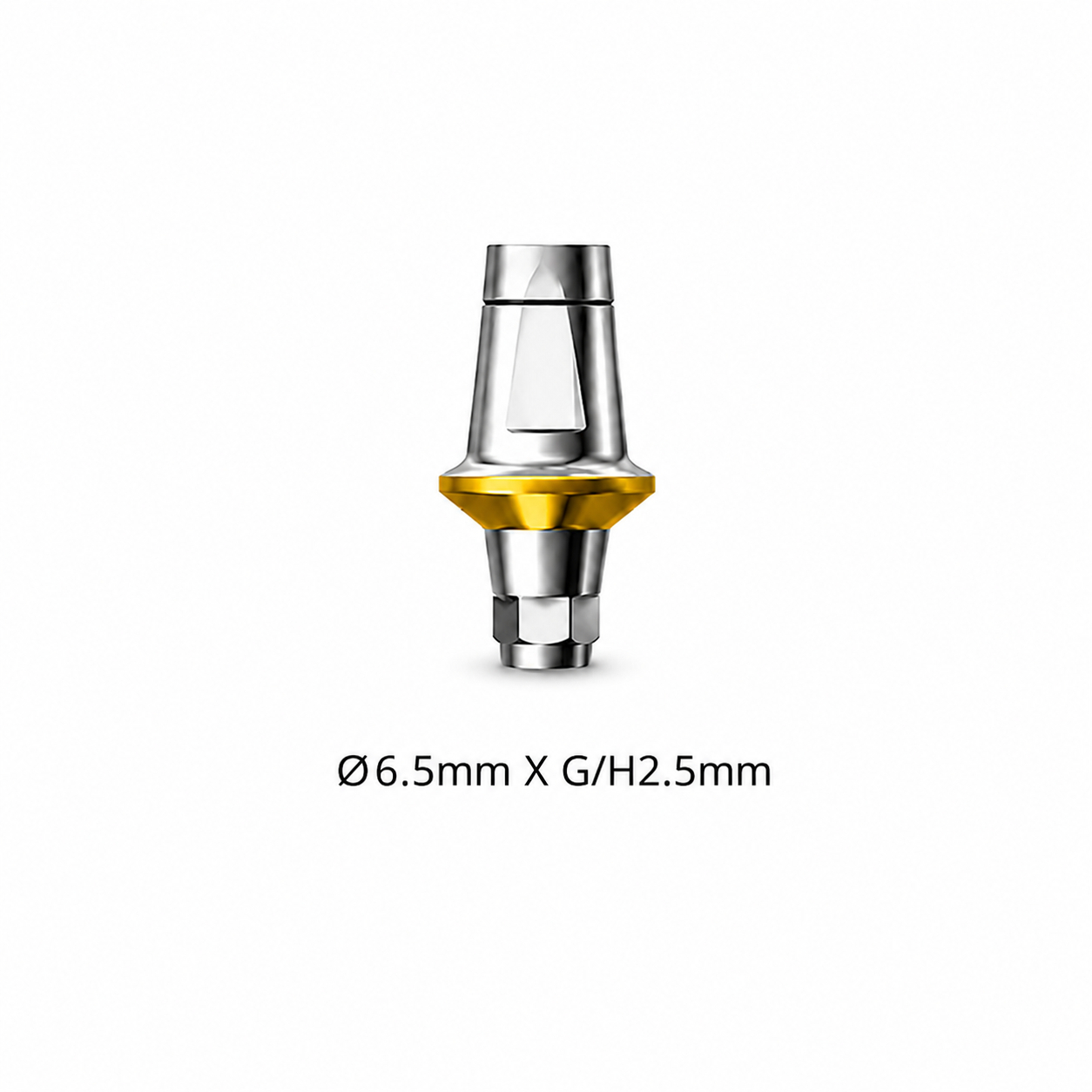 Dentaltech Straight Abutment ∅6.5mm X G/H2.5mm - Dentium Superline / Dio/ Megagen / Dentis/ CoWellMedi Implant Compatible