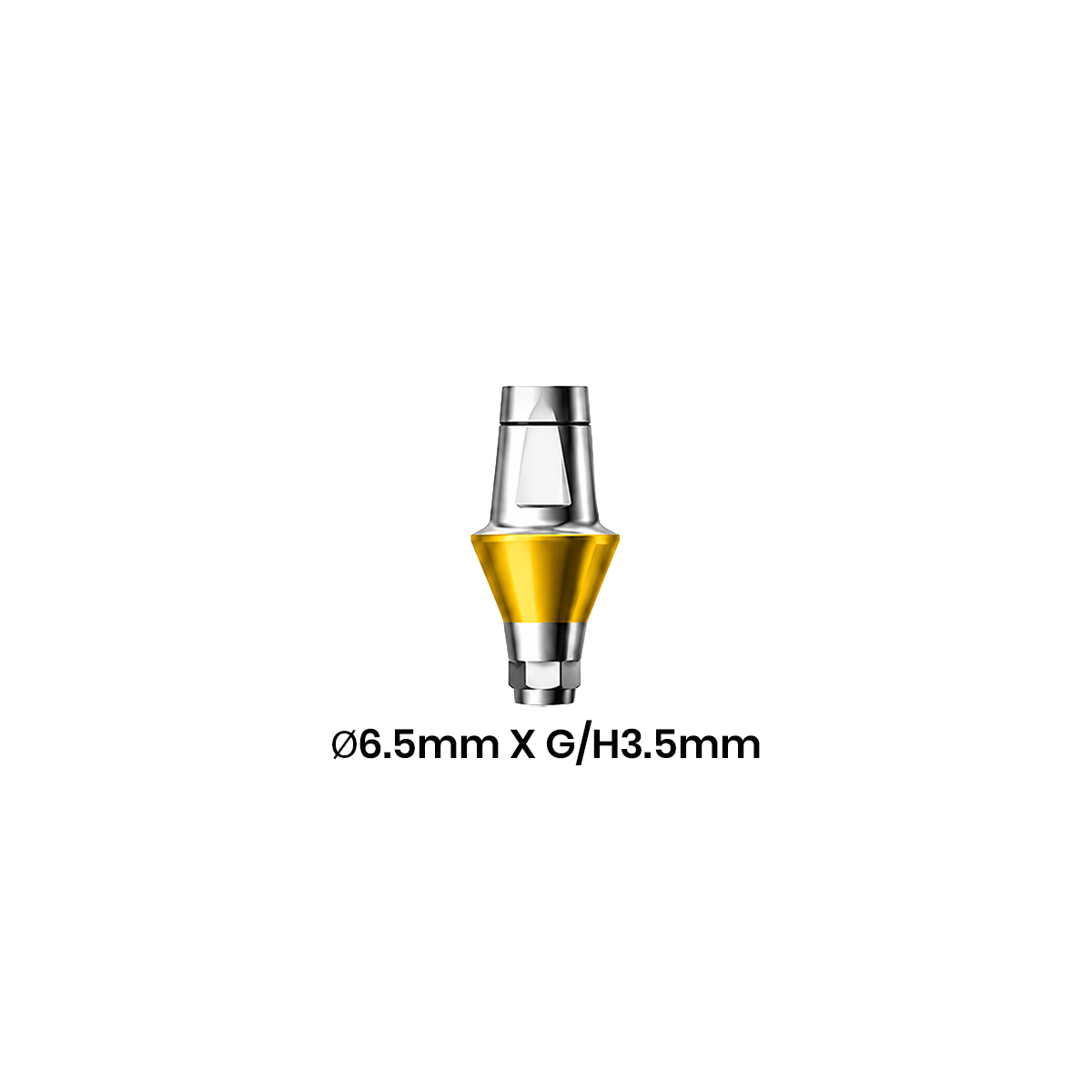 Dentaltech Straight Abutment ∅6.5mm X G/H3.5mm - Dentium Superline / Dio/ Megagen / Dentis/ CoWellMedi Implant Compatible