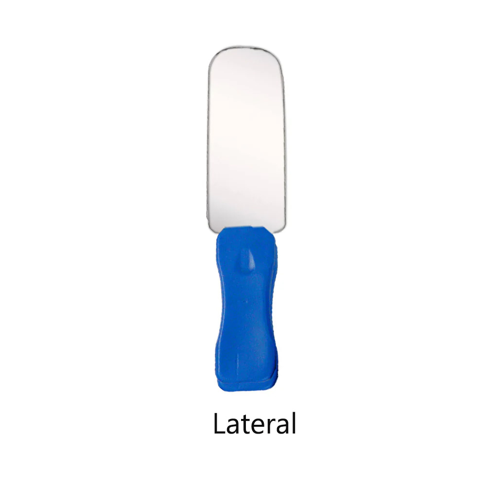 Dentomech Intraoral Photographic Steel Mirror With Handle - Lateral