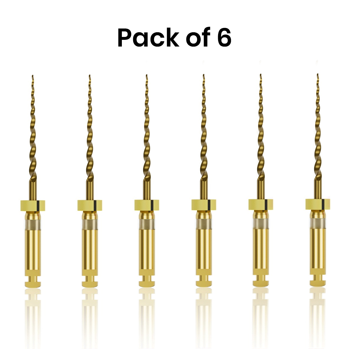 DentsMind InnoTaper NiTi Gold Rotary Files 19mm - E0 (Pack of 6)