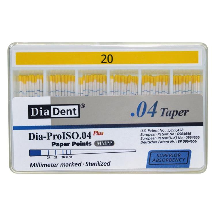 Diadent Paper Point Special Tapered - 4% # 20