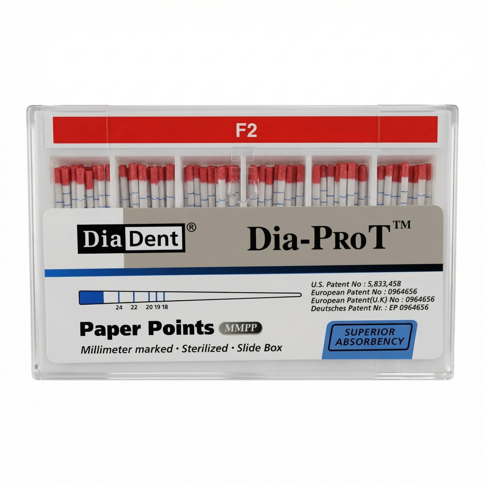 Diadent Pro T Paper Points # F2 (Pack of 100)