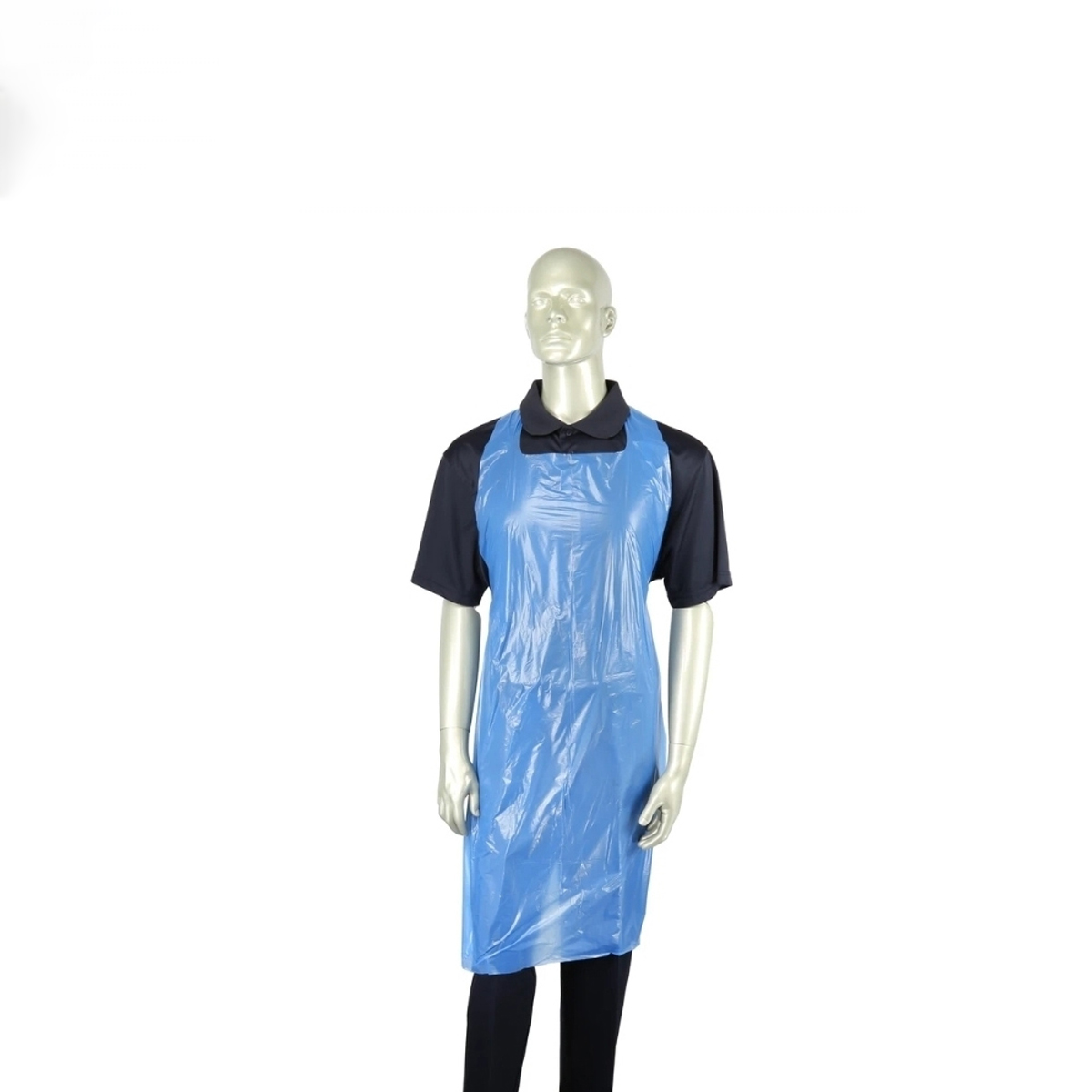 Disposable Plastic Apron - Blue (Pack of 100)