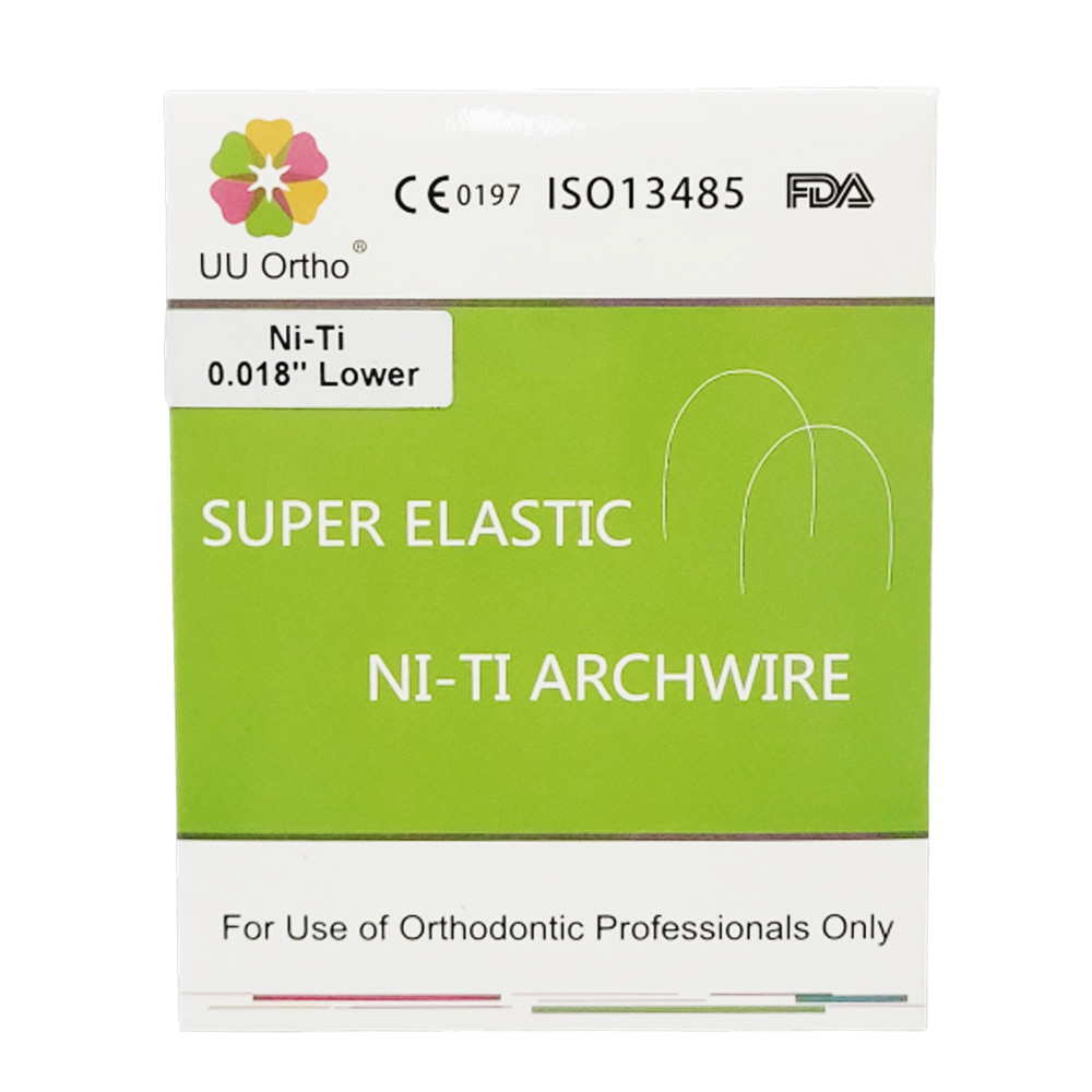 UU Ortho Super Elastic NiTi Archwires Round #Lower 018 Pk/10