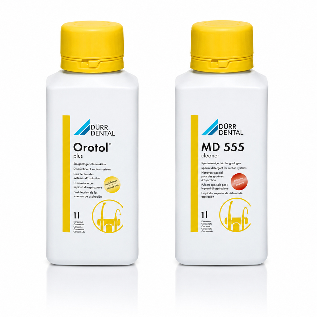 Durr Dental Orotol Plus Disinfectant Solution & MD 555 Cleaner Combo Pack
