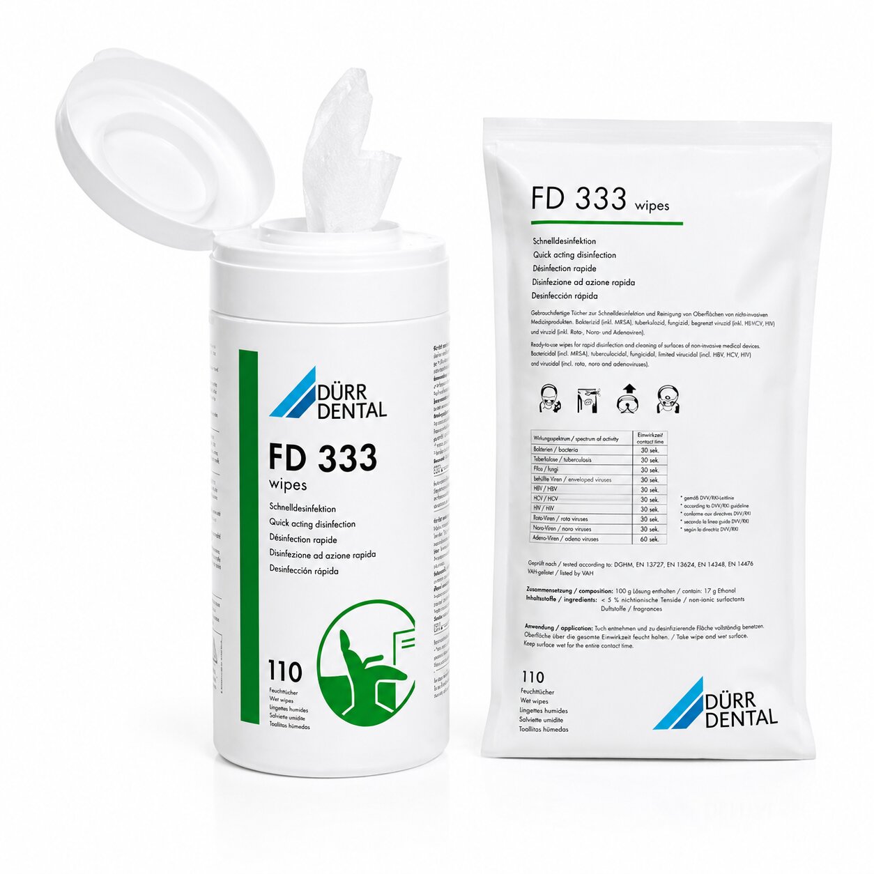 Durr Dental FD 333 Surface Disinfectant Wipe Refills
