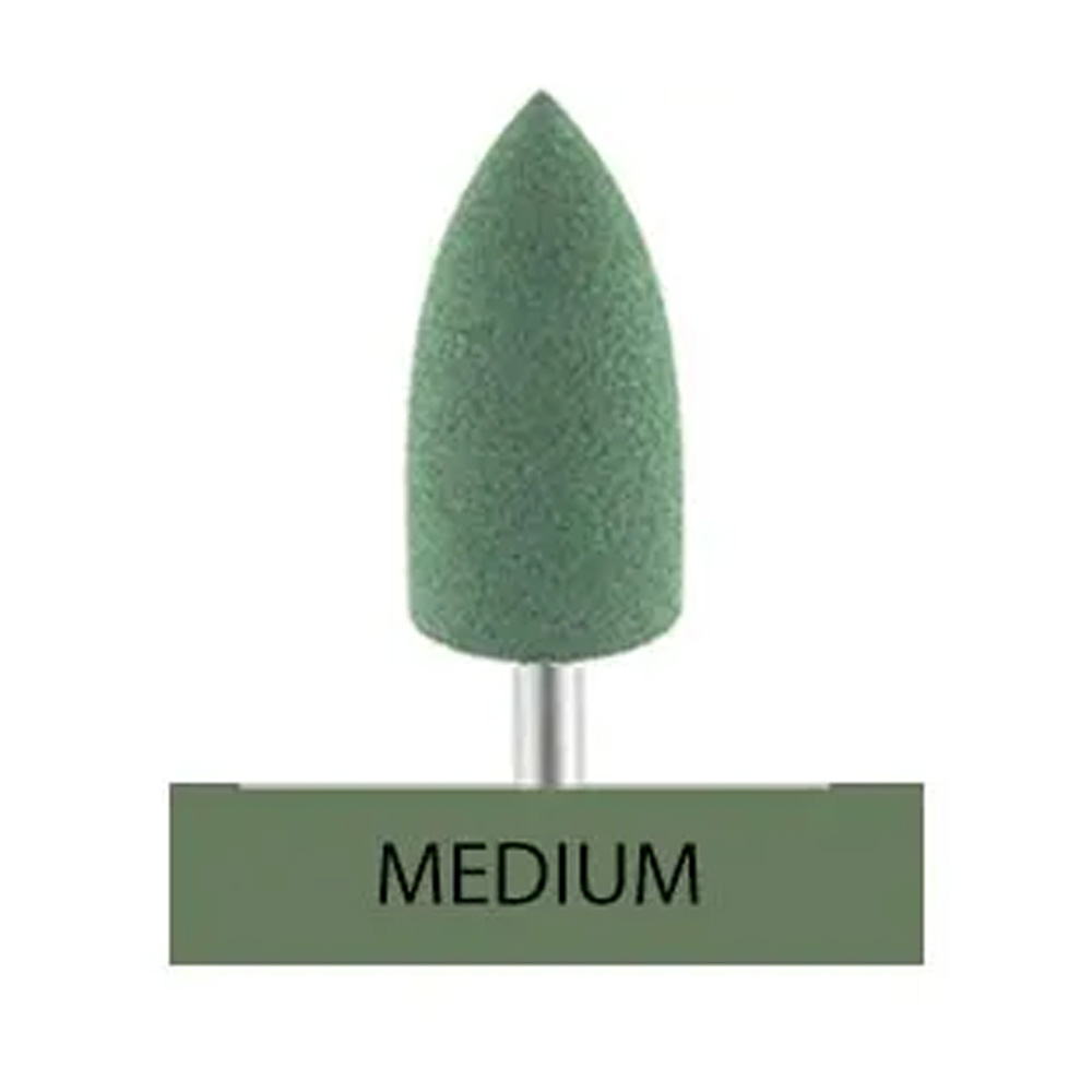 ET Dental Acrylic Polishers Point Mini Dark Green - Medium (Pack of 1)