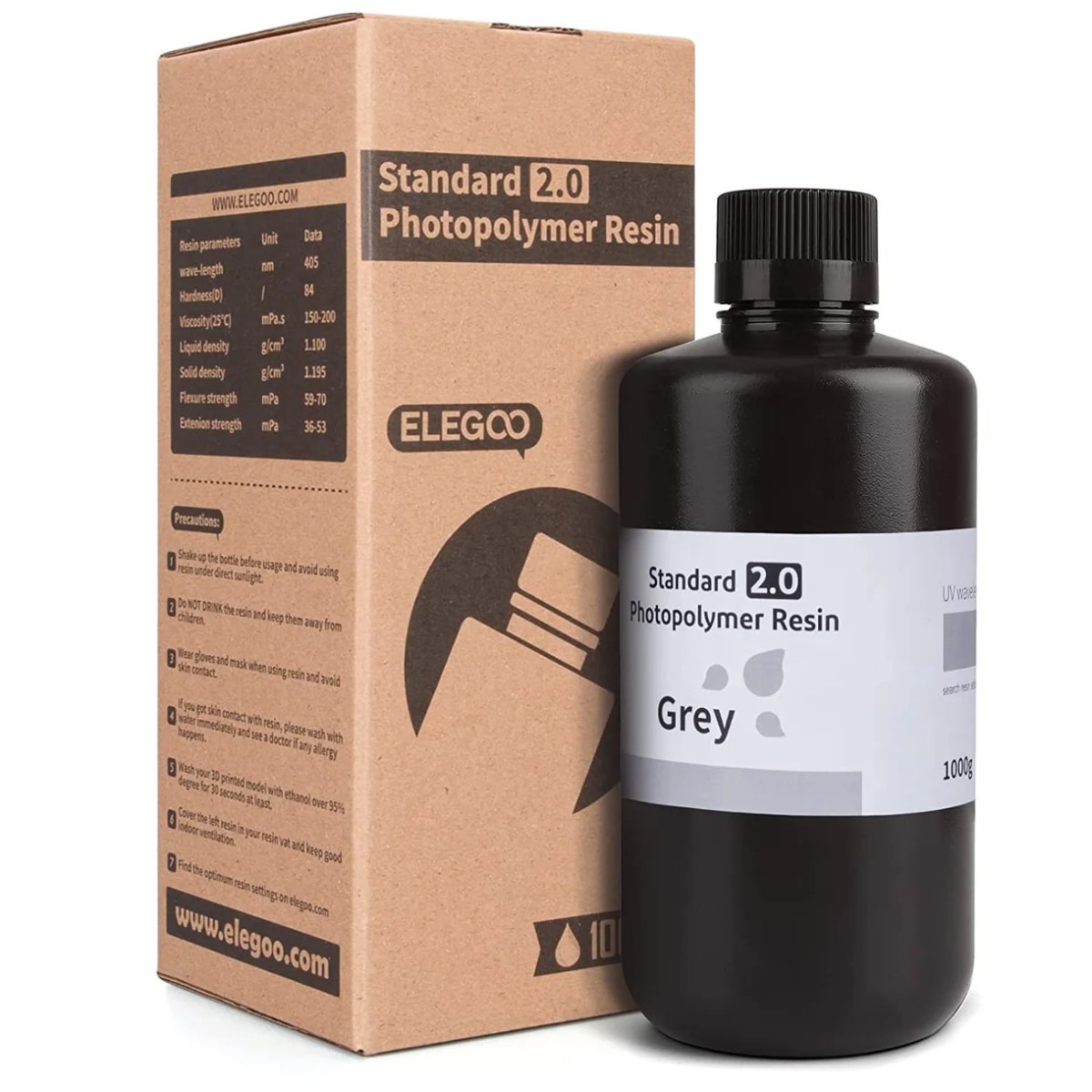 Elegoo Standard 2.0 3D Printing Photopolymer Dental Model Resin 1Kg