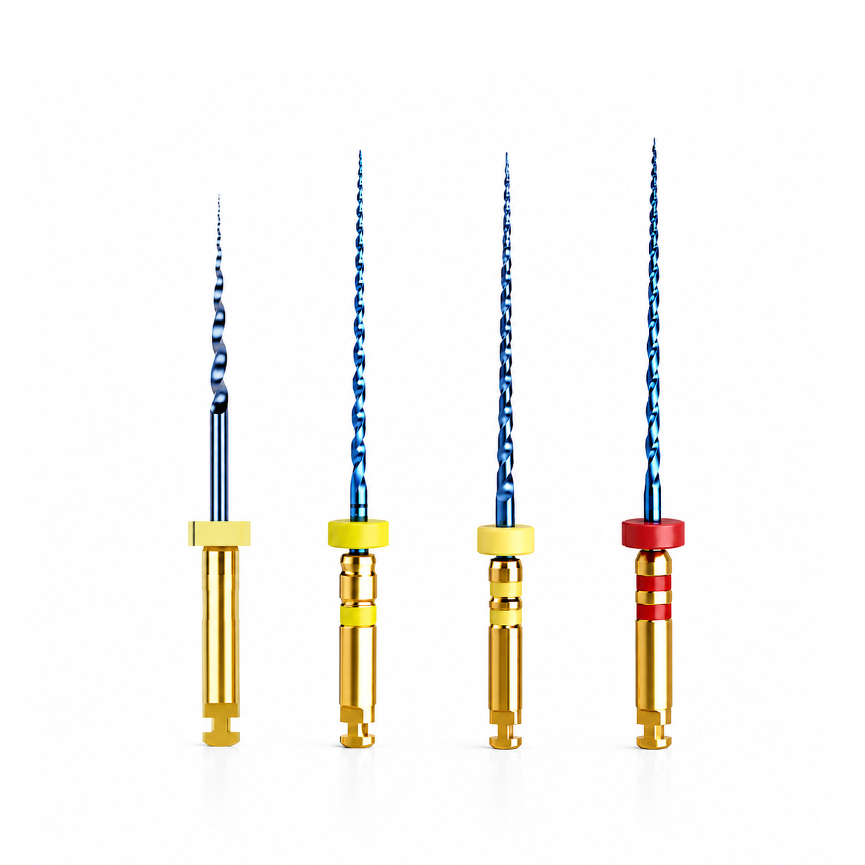 Endoking Blue Rotary Files Assorted 21mm Pack For Wide Canals (Pack Of 4)