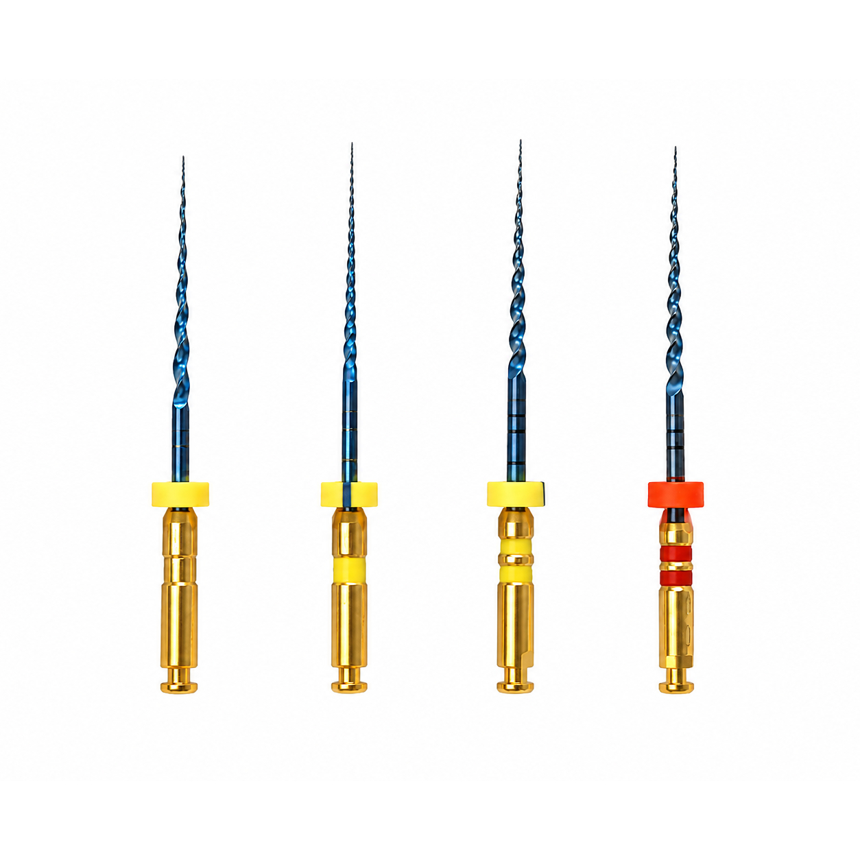 Endoking Blue Rotary Files Assorted 25mm Pack For Wide Canals (Pack Of 4)