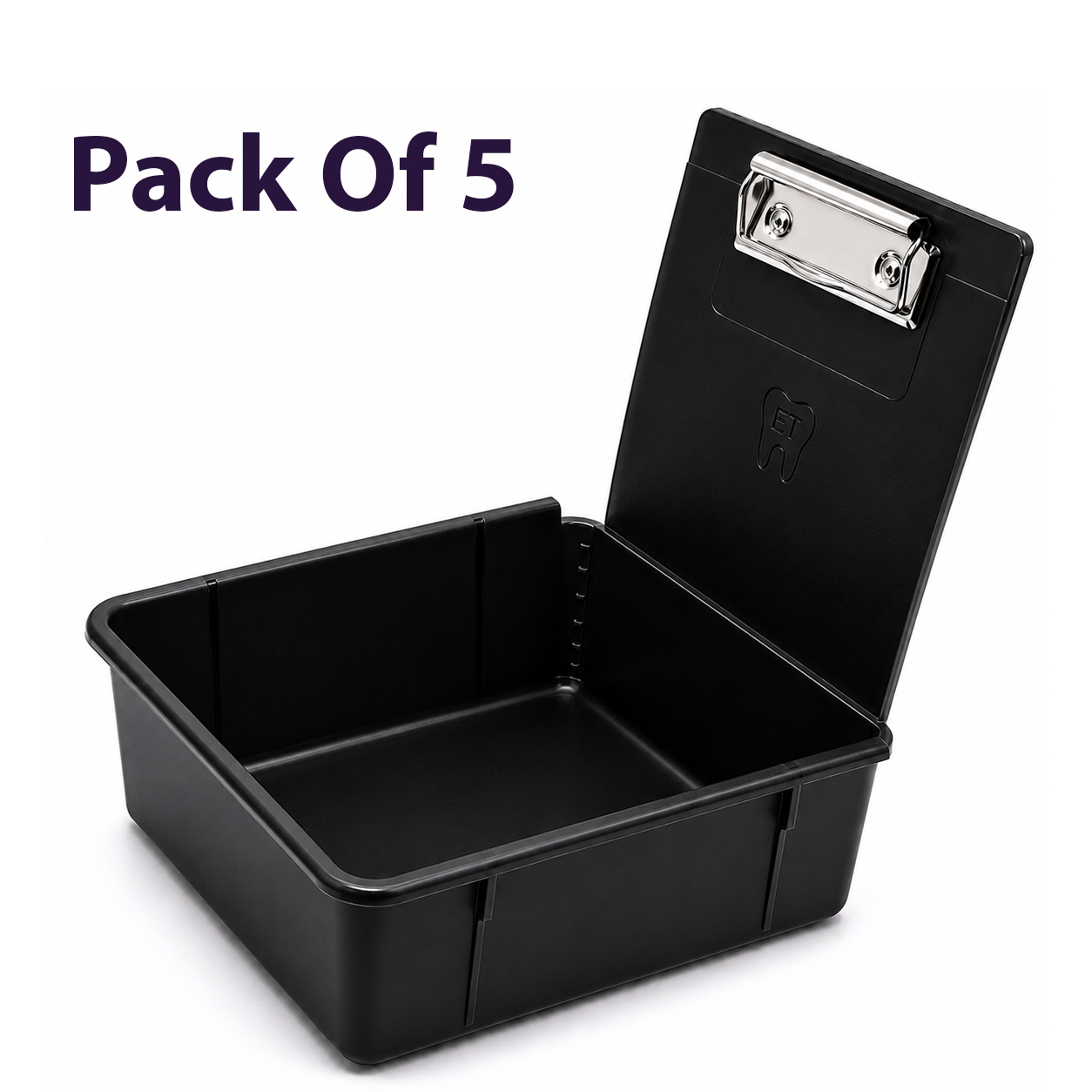 ET Dental Dental Storage Case (Utility Box) - Black (Pack of 5)