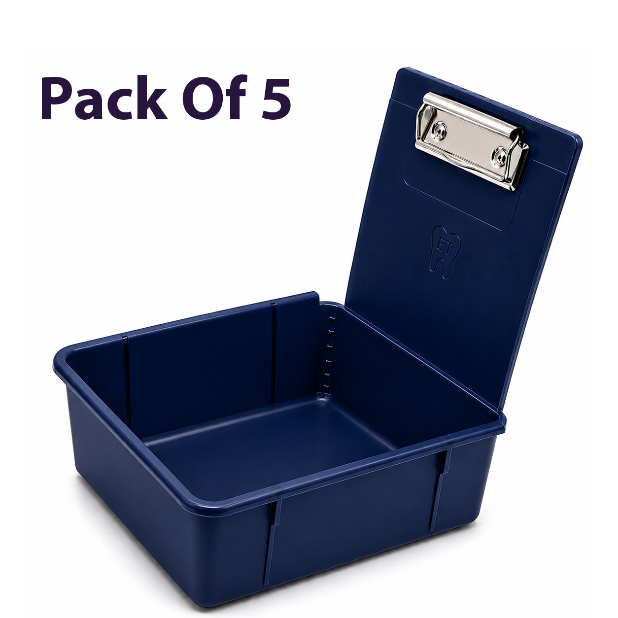 ET Dental Dental Storage Case (Utility Box) - Dark Blue (Pack of 5)
