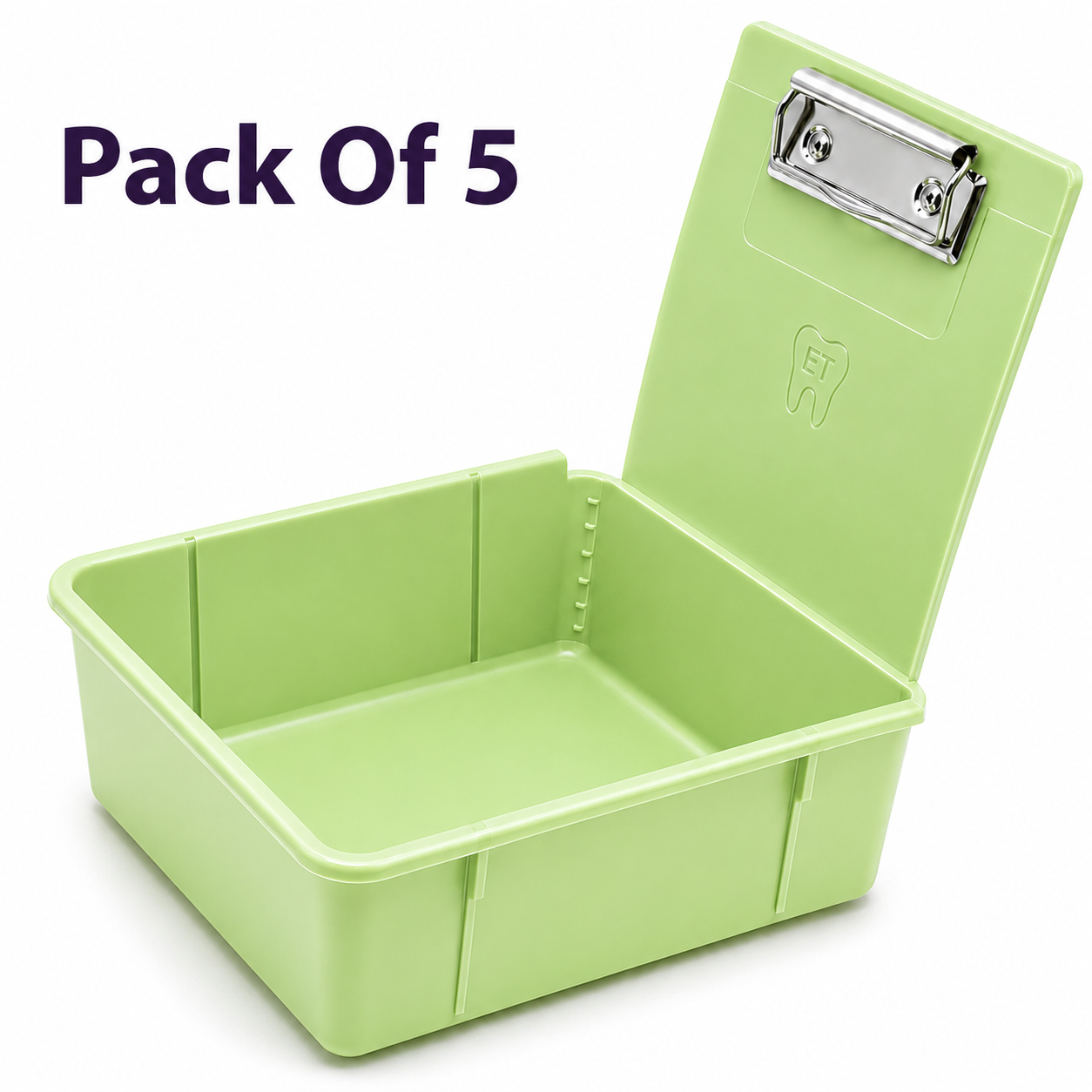 ET Dental Dental Storage Case (Utility Box) - Light Green (Pack of 5)