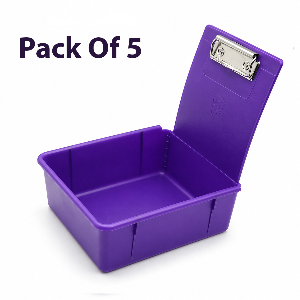 ET Dental Dental Storage Case (Utility Box) - Purple (Pack of 5)