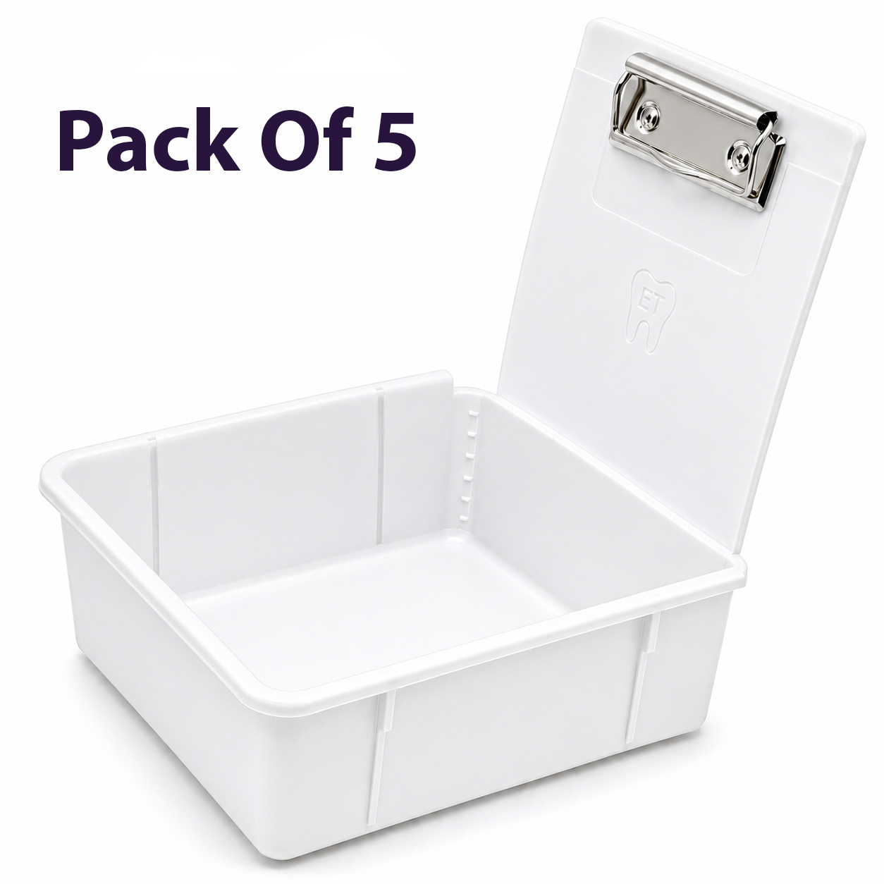ET Dental Dental Storage Case (Utility Box) - White (Pack of 5)