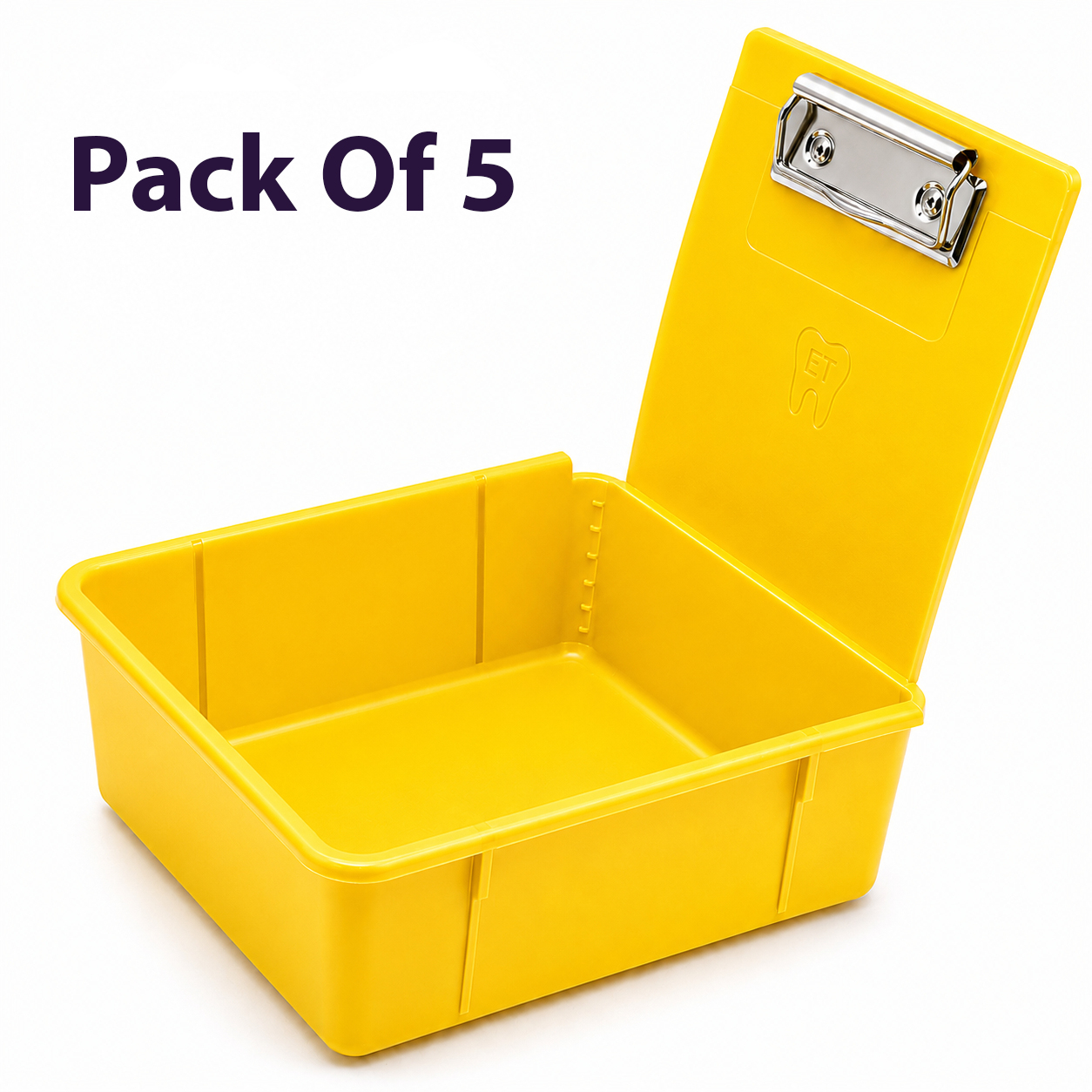 ET Dental Dental Storage Case (Utility Box) - Yellow (Pack of 5)