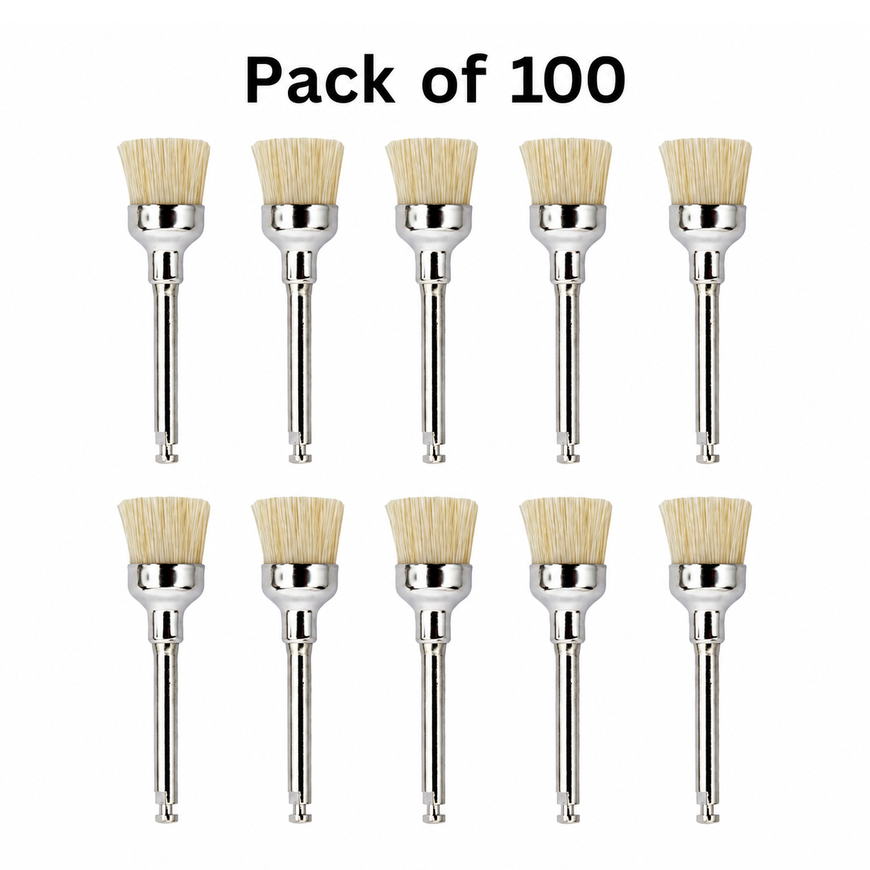 ET Dental Prophy Polishing Brushes | Cup Type | Natural | Pack of 100