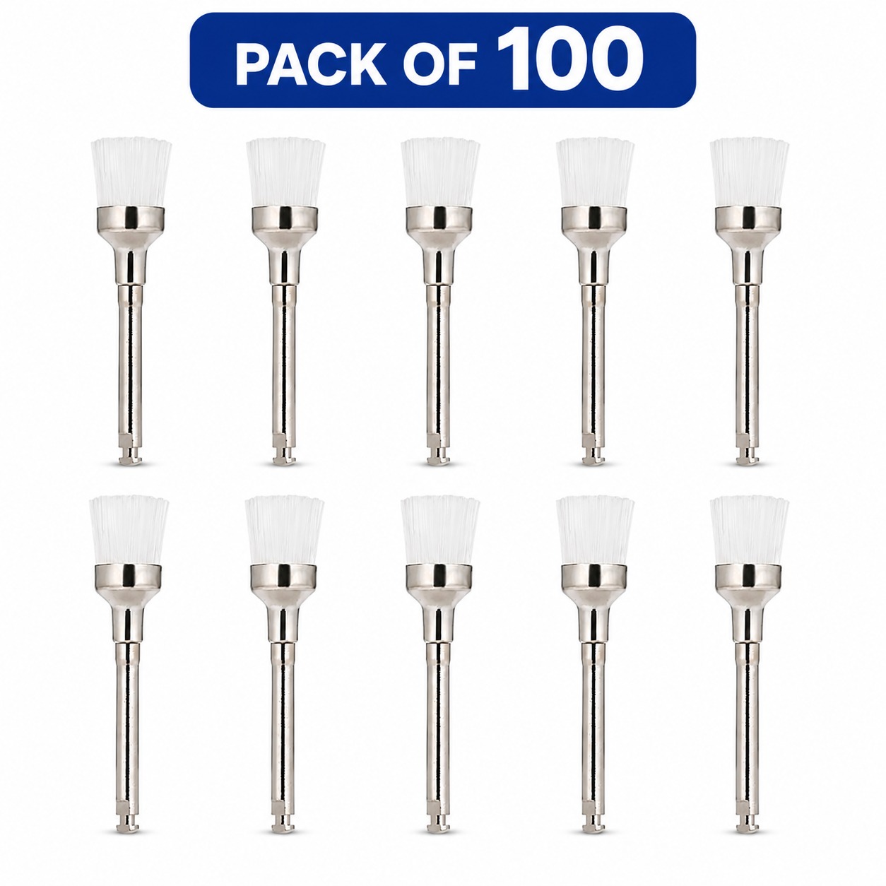 ET Dental Prophy Polishing Brushes | Cup Type | White | Pack Of 100