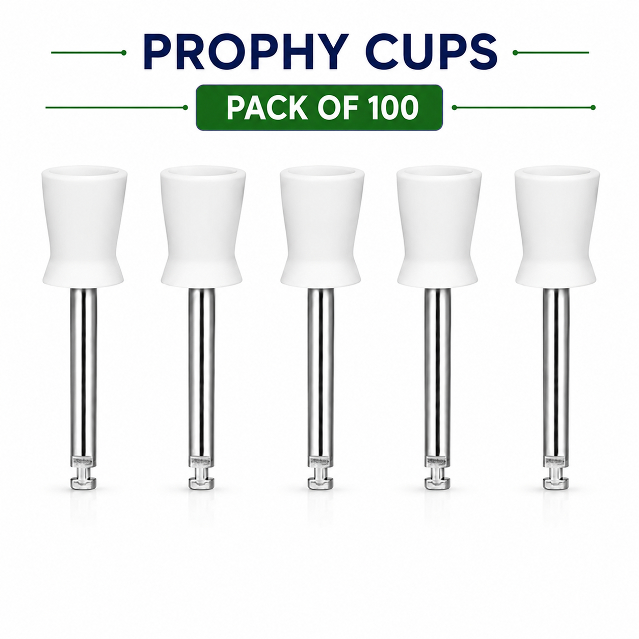 ET Dental Prophy Polishing Cups | Latch Type | White | Pack of 100