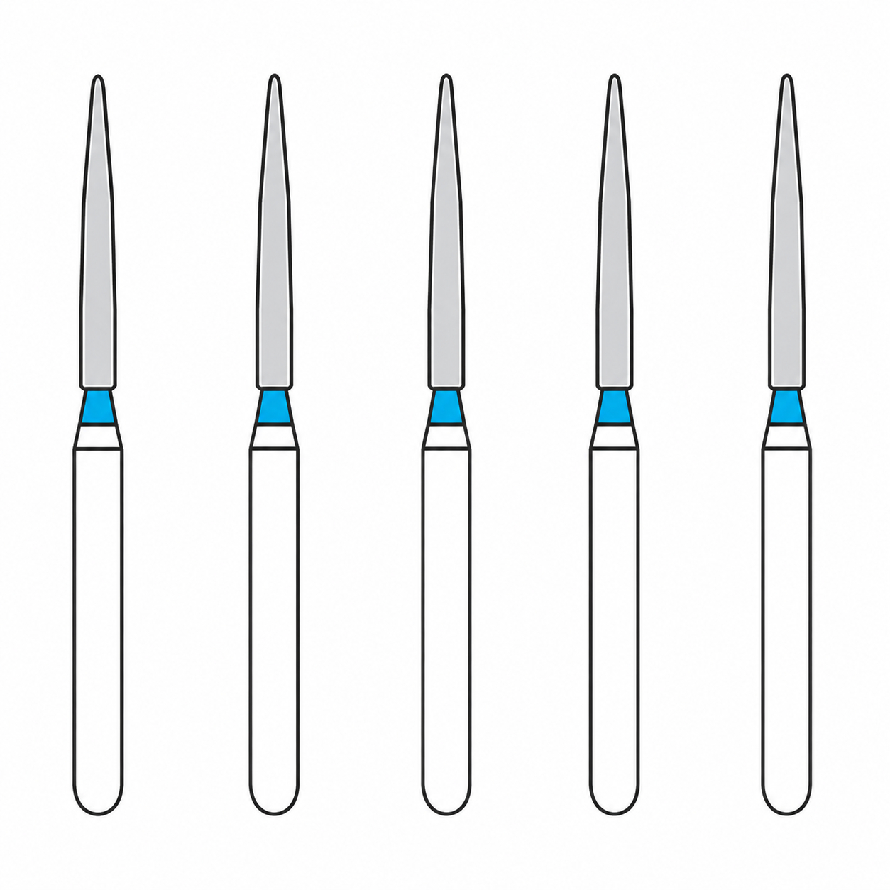 Frank Diamond Bur FO-12SC | Made in Germany (Pack of 5)