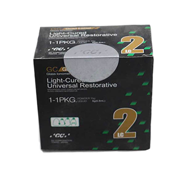 GC Gold Label 2 Light Cure Universal Restorative Glass Ionomer Cement - Big Pack (15g Powder + 8g Liquid)