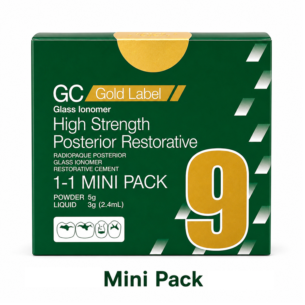 GC Gold Label 9 Posterior Restorative Glass Ionomer Cement - Mini Pack (5g Powder + 5g Liquid)