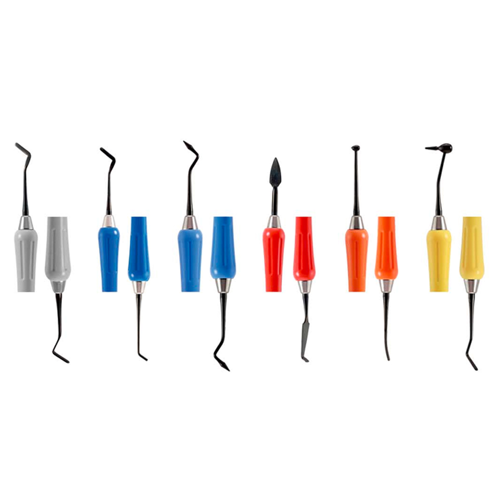 GDC Composite Instrument Plasma Black Silicone Handle Set of 6