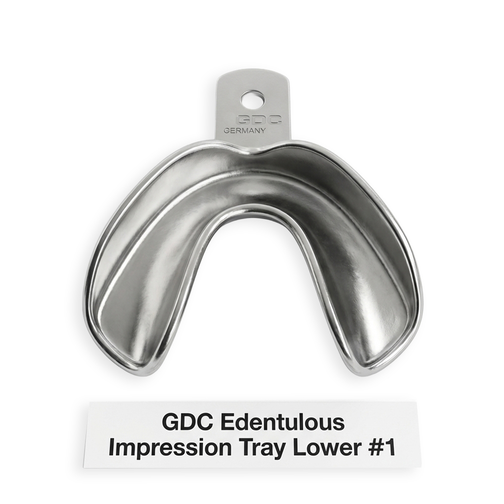 GDC Edentulous Non-Perforated Impression Trays Lower # 1 (ITRLEDNPL1)