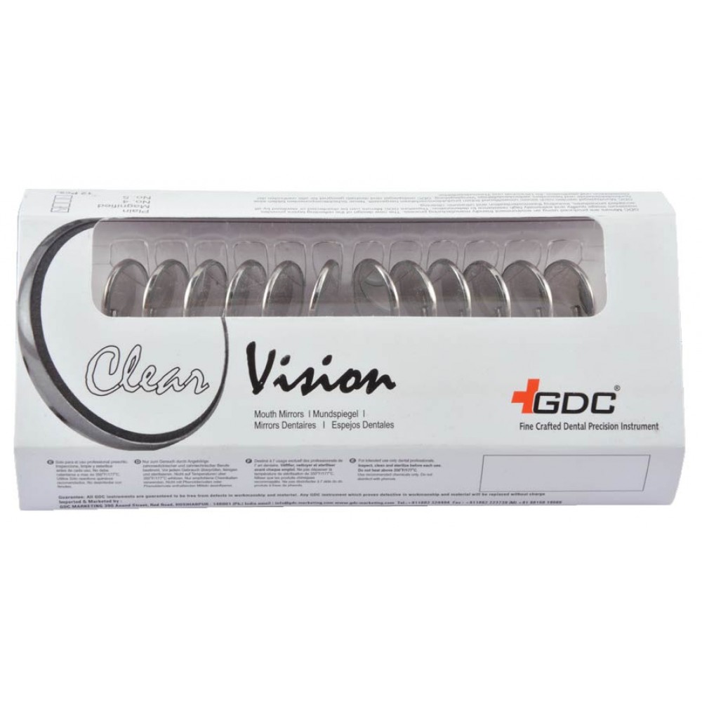 GDC Mouth Mirror Tops Magnified Pack Of 12 - 4 (Mmtm4)