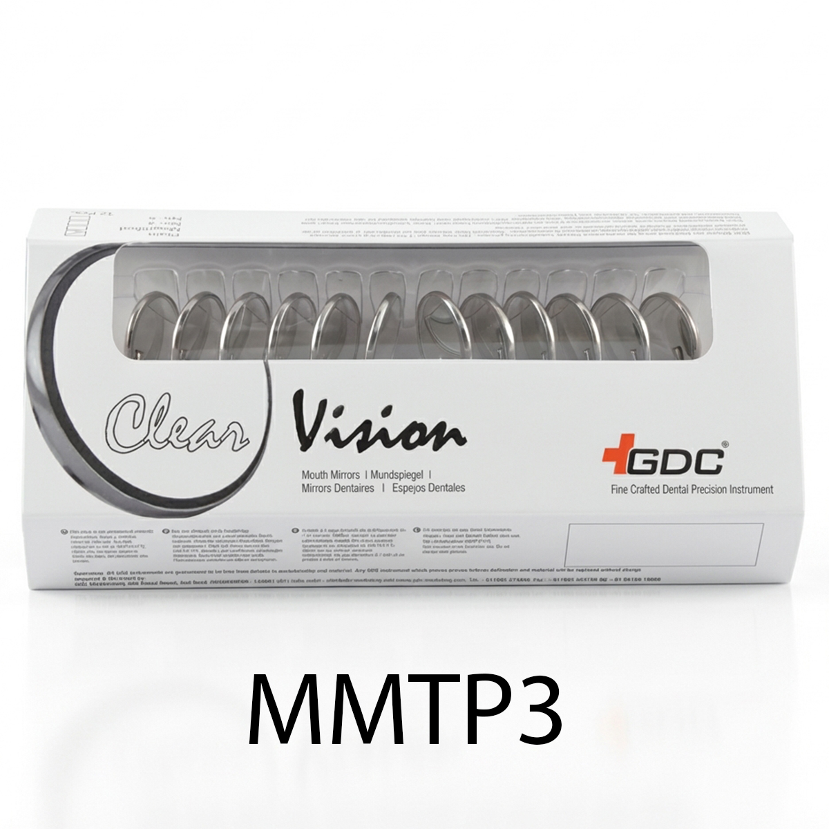 GDC Mouth Mirror Tops Plain Pack Of 12 Pcs - 3 (Mmtp3)