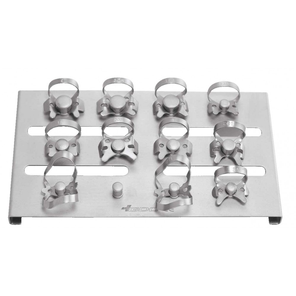 GDC Rubber Dam Clamp Set Of 11 With Clamp Holder (Rdcob11)