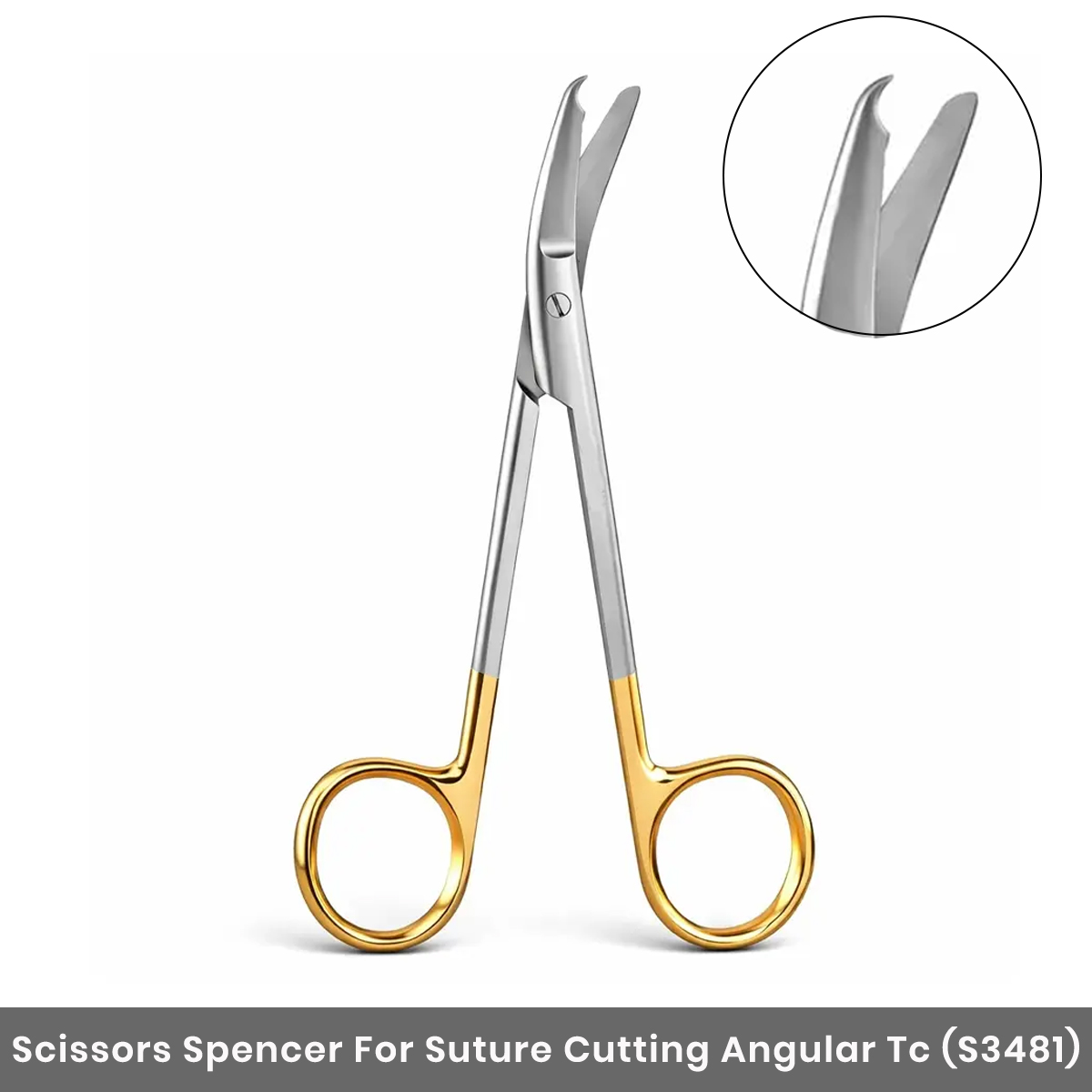 GDC Scissors Spencer For Suture Cutting (10cm) Angular Tc (S3481)