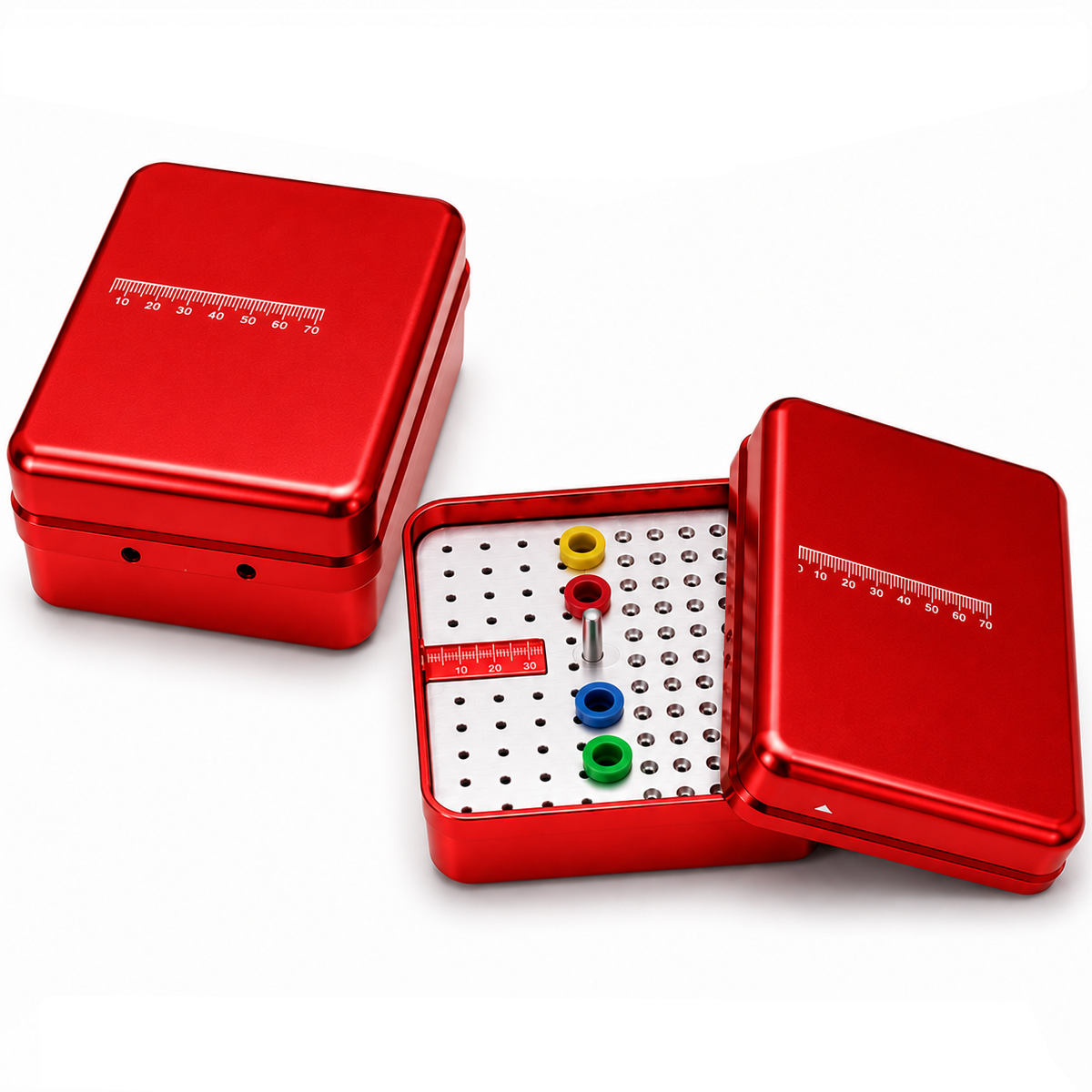 GII Aluminium Endo Box 116 Holes - Red