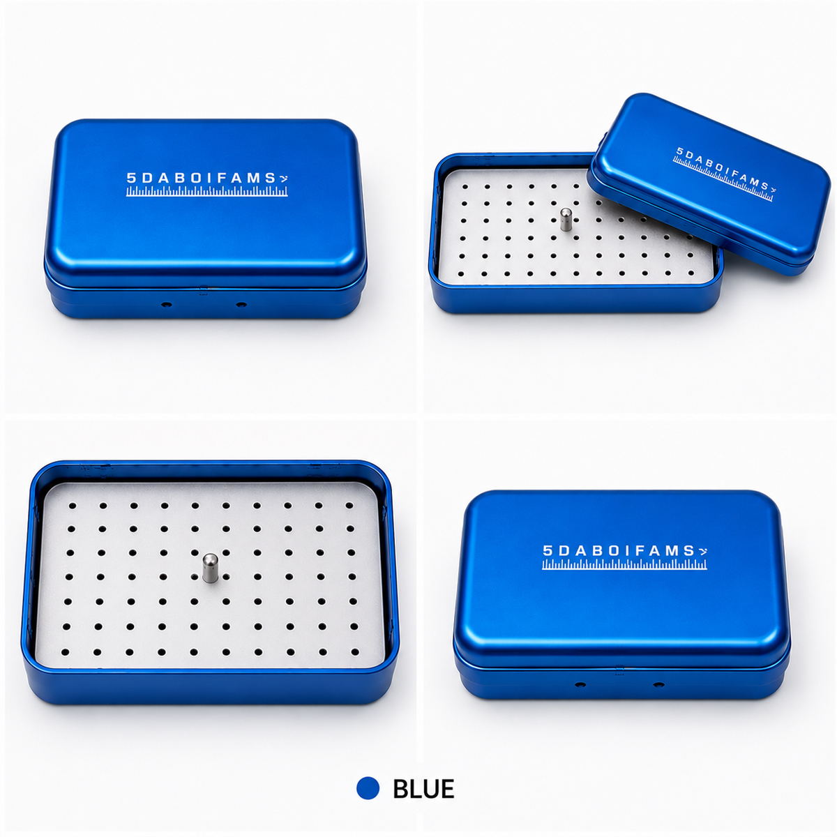 GII Endo Box Almunium 72 holes - Blue