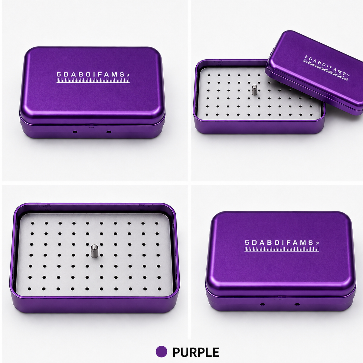 GII Endo Box Almunium 72 holes - Purple