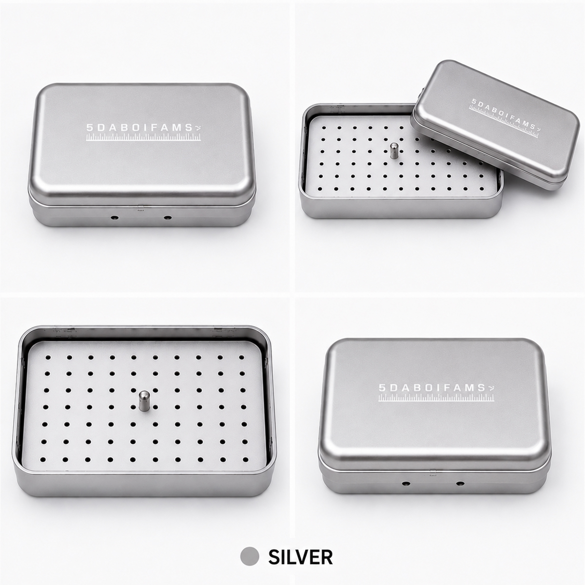 GII Endo Box Almunium 72 holes - Silver